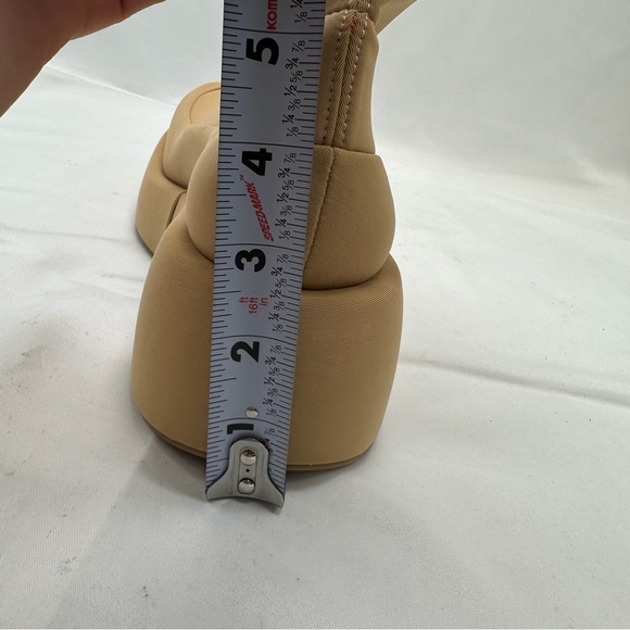 Free People Paloma Barcelo Anything Goes Stretch Boots Tan Beige Platform 39 - Picture 11 of 13